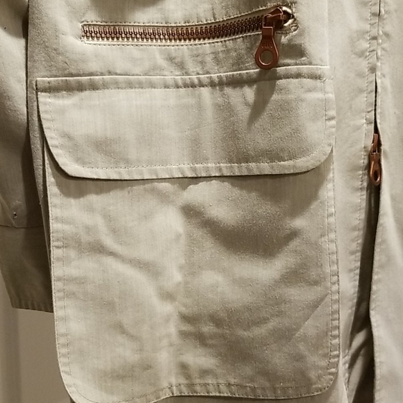 TURBULENCE sz L Vintage top coat mens overcoat zip up trench jacket Simon Sebag - Picture 6 of 14